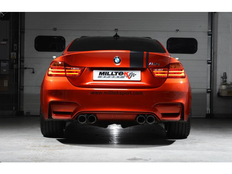 Milltek Cat Back Exhaust Race System With Cerakote Black Tips - BMW M3 (F80) / M4 (F82)