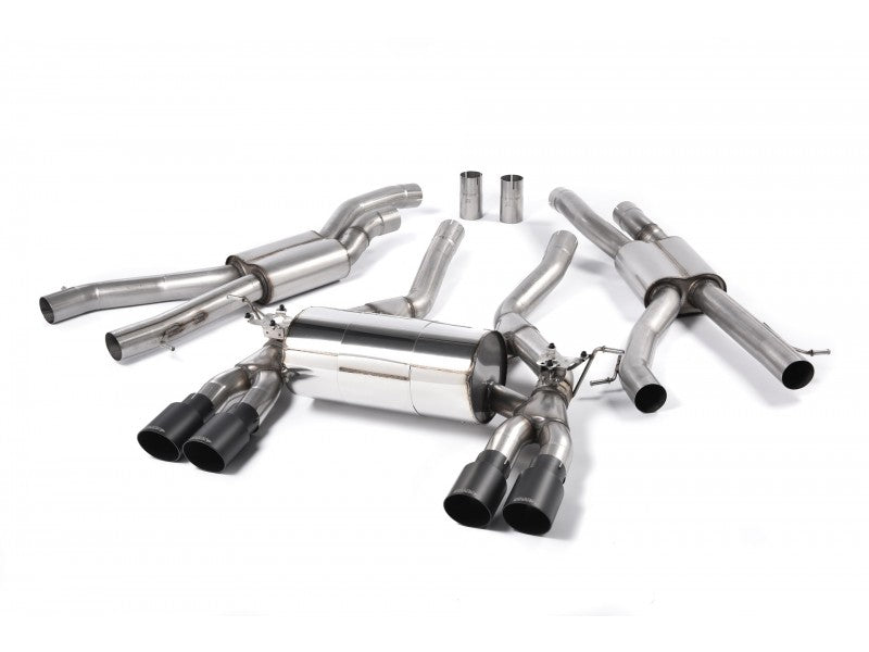 Milltek Cat Back Exhaust Race System With Cerakote Black Tips - BMW M3 (F80) / M4 (F82)