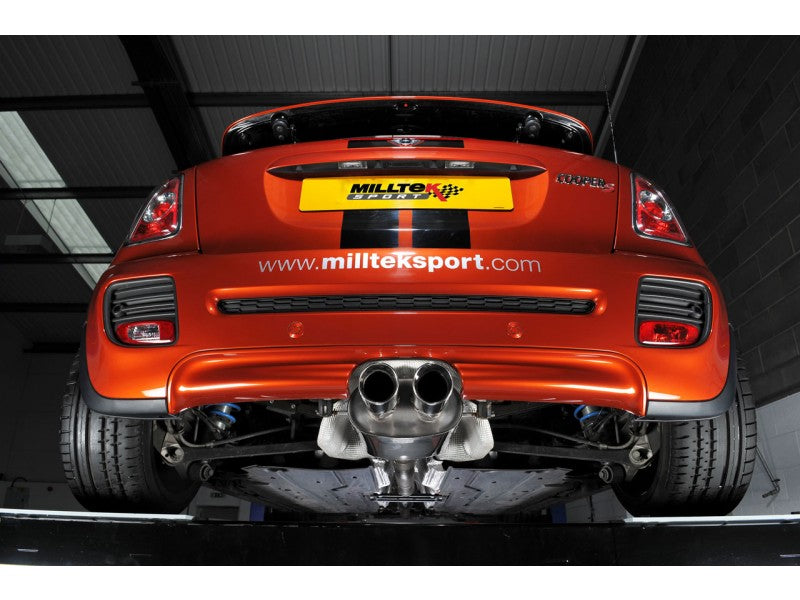 Milltek Non Resonated 2.5" Cat Back Exhaust - Twin 80mm GT Polished Tips - R56 & R58 Cooper S