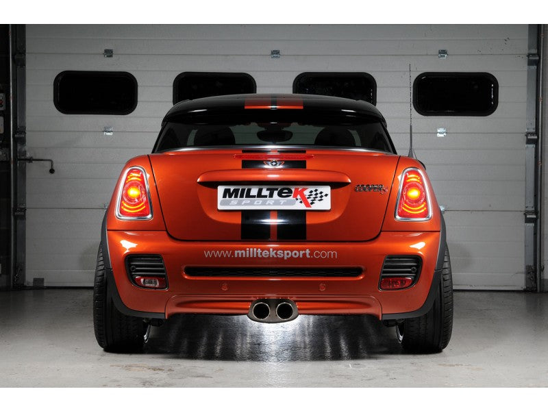 Milltek Non Resonated 2.5" Cat Back Exhaust - Twin 80mm GT Polished Tips - R56 & R58 Cooper S