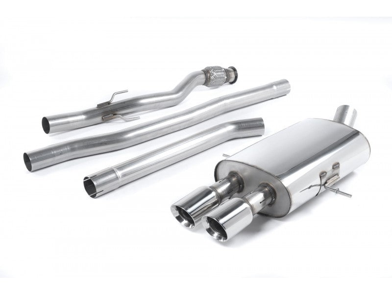 Milltek Non Resonated 2.5" Cat Back Exhaust - Twin 80mm GT Polished Tips - R56 & R58 Cooper S