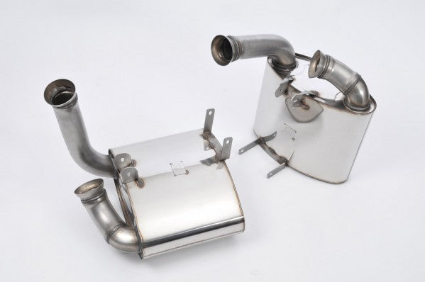 Milltek Rear Muffler - Cup version (offers a powerful GT3-like sound) - Uses OE Tips - 997.1 Carrera and Carrera S