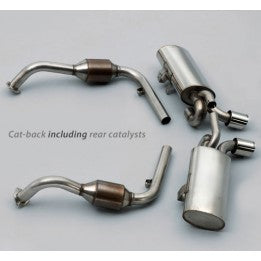 Milltek 2.13" Cat Back Exhaust - Inc. Rear Catalysts - Twin 90mm Polished Tips - Cayman S / Boxster S