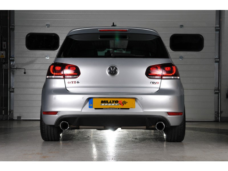 Milltek 3" Turbo Back w/Hi-Flow Sports Cat Resonated - Polished Tips - MK6 GTI 2.0T