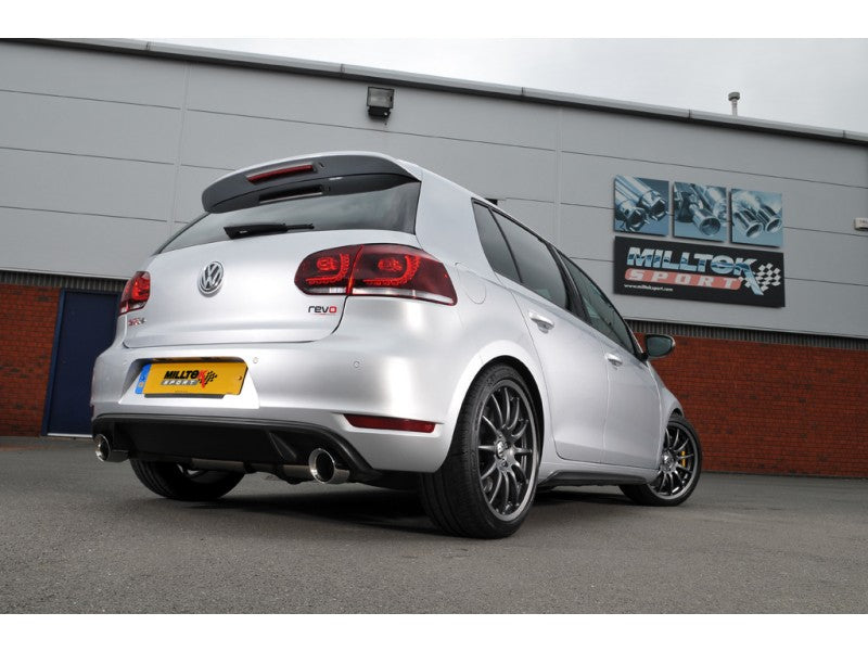 Milltek 3" Turbo Back w/Hi-Flow Sports Cat Resonated - Polished Tips - MK6 GTI 2.0T