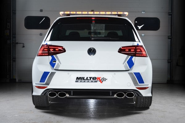 Milltek Non-Resonated Cat-Back Exhaust With Polished Oval Tips - VW Golf R MK7