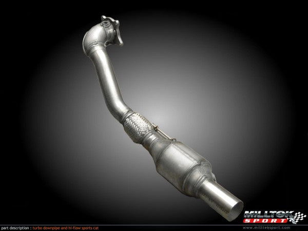 Milltek Resonated Turbo-Back Exhaust Including High-Flow Sports Cat With Cerakote Black Tips- VW Golf MK5 GTI 2.0T