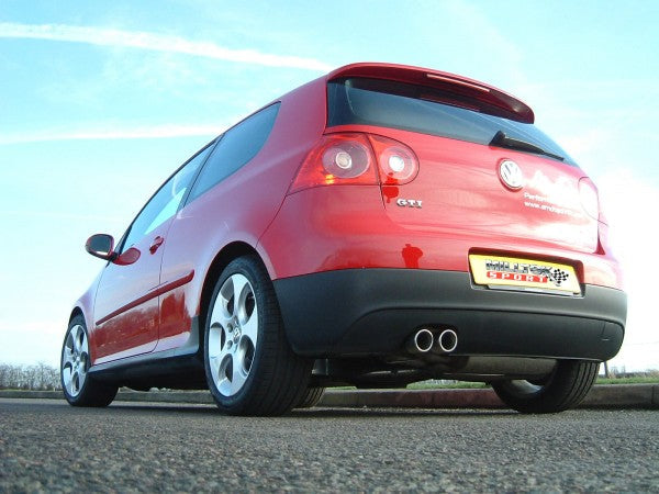 Milltek Resonated Turbo-Back Exhaust Including High-Flow Sports Cat With Cerakote Black Tips- VW Golf MK5 GTI 2.0T