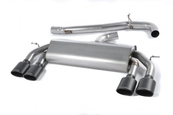 Milltek Non-Resonated Cat-Back Exhaust With Cerakote Black Tips - VW MK7 Golf R 2.0T