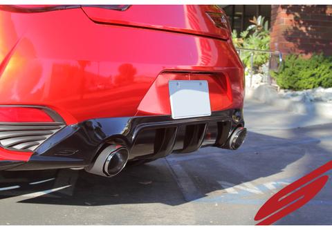 STILLEN CAT BACK EXHAUST 17-18 INFINITI Q60 V6TT W/ CARBON FIBER TIPS