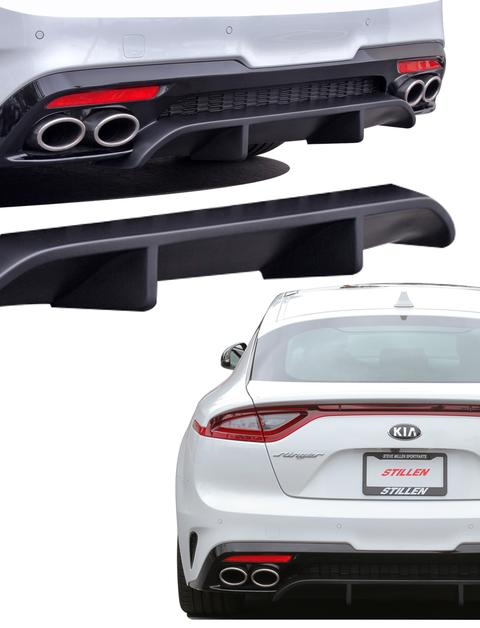 STILLEN REAR DIFFUSER: 18-19 KIA STINGER GT RWD/AWD - MATTE BLACK