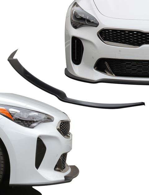 STILLEN FRONT SPLITTER: 18-19 KIA STINGER GT RWD/AWD - MATTE BLACK