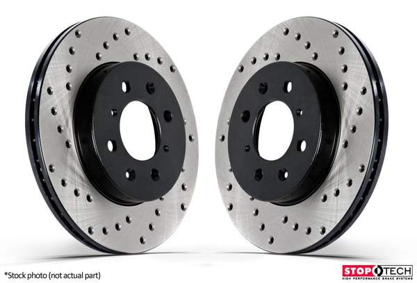 Rear Stoptech Cross Drilled Rotors - Set Of 2 Rotors (310x22mm)