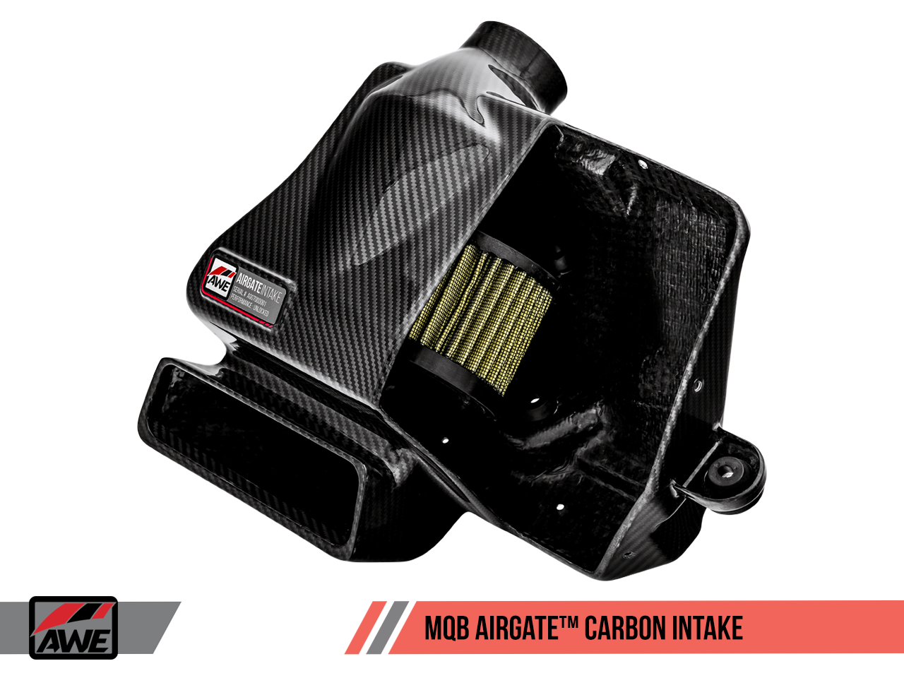 AWE AirGate™ Carbon Intake for Audi / VW MQB (1.8T / 2.0T) - Without Lid