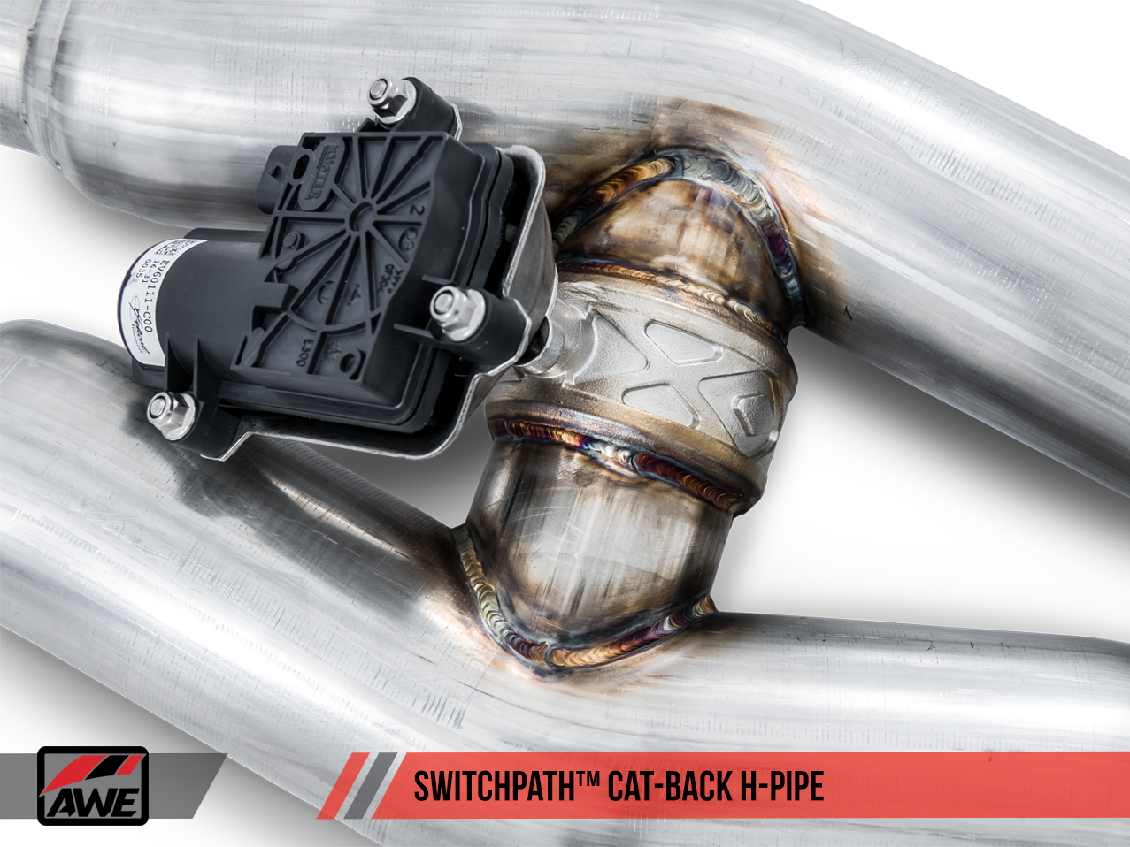 AWE SwitchPath™ Cat-back Exhaust for 15-17 S550 Mustang GT - Quad Outlet - Chrome Silver Tips (GT350 Valance)