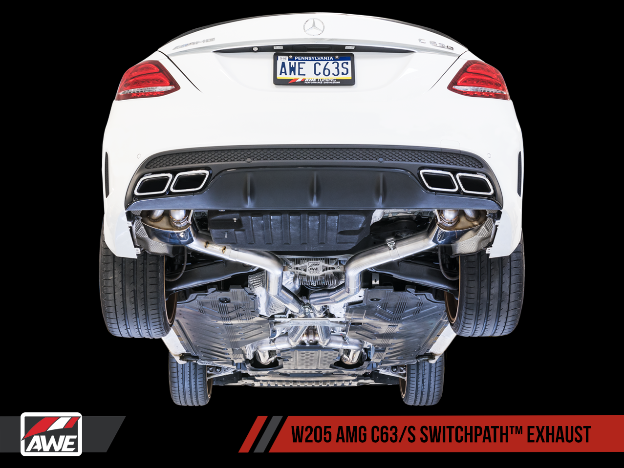 AWE SwitchPath™ Exhaust System for Mercedes-Benz W205 AMG C63/S Coupe - Dynamic Performance Exhaust cars (no tips)