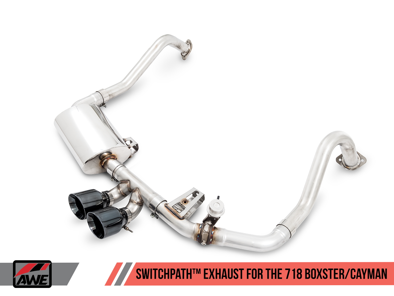 AWE SwitchPath™ Exhaust for Porsche 718 Boxster / Cayman (PSE Only) - Diamond Black Tips