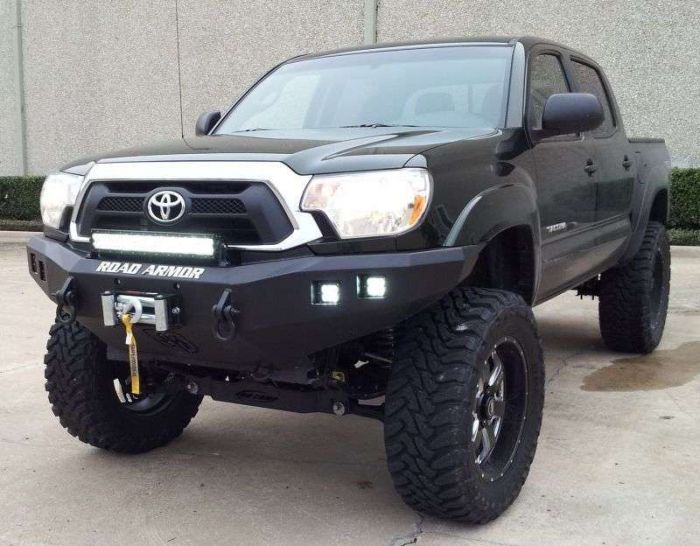 Road Armor 12-15 Toyota Tacoma Stealth Front Winch Bumper - Tex Blk - 0