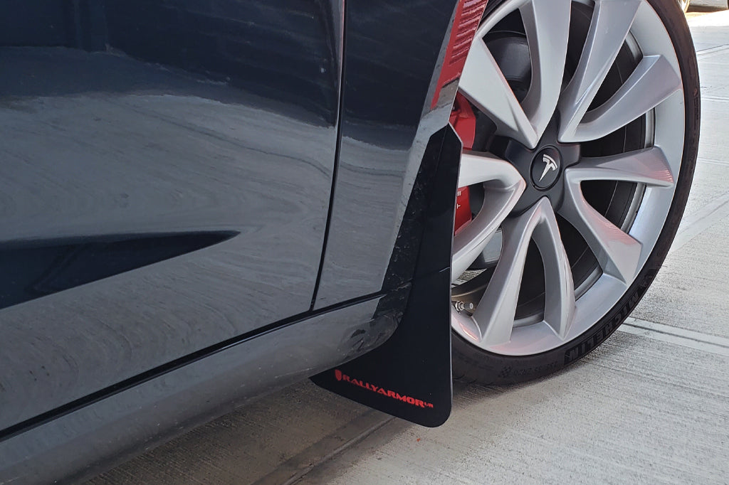 RALLY ARMOR UR MUD FLAPS: 2017+ TESLA MODEL 3