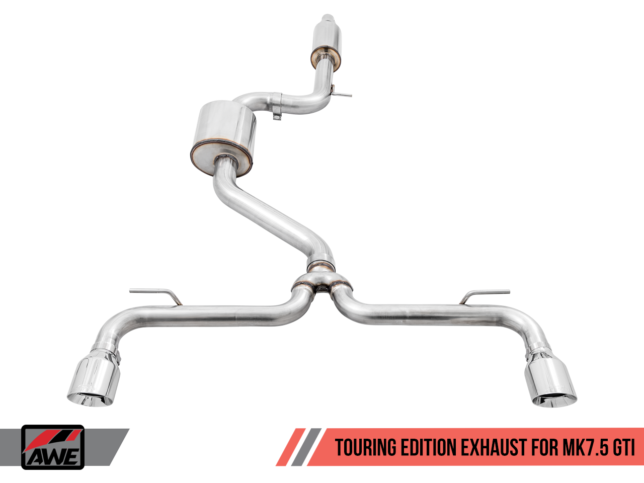 AWE Touring Edition Exhaust for VW MK7.5 GTI - Chrome Silver Tips