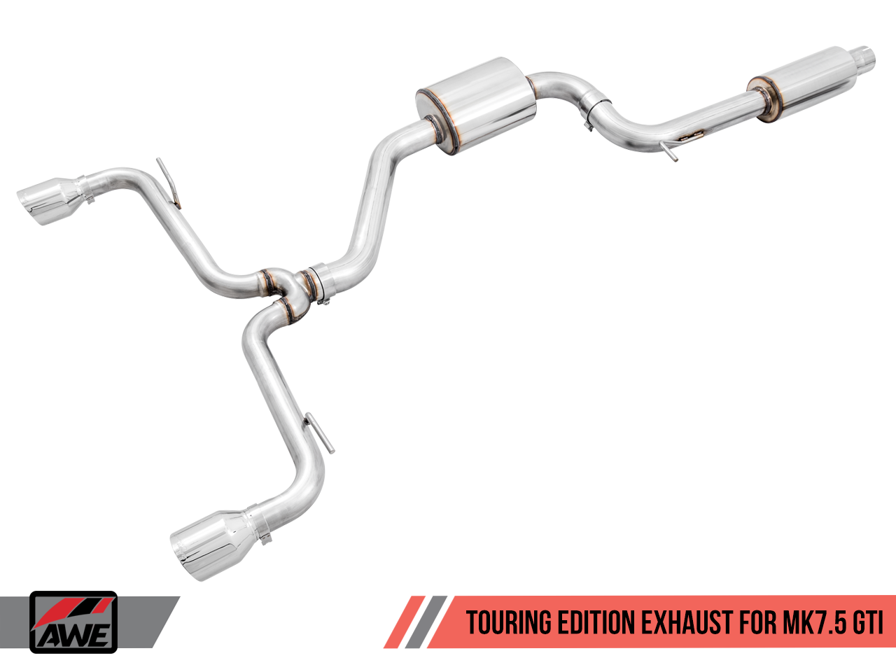 AWE Touring Edition Exhaust for VW MK7.5 GTI - Chrome Silver Tips