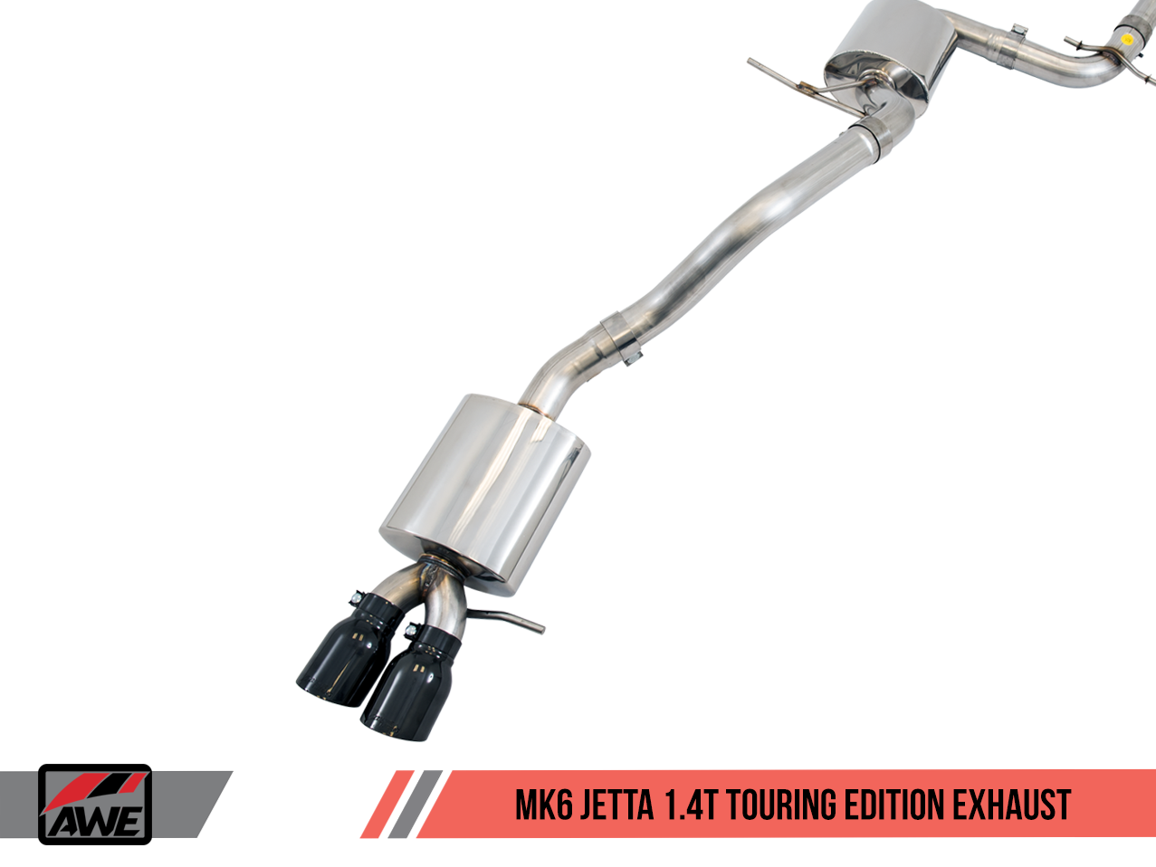 AWE Touring Edition Exhaust for MK6 Jetta 1.4T - Diamond Black Tips