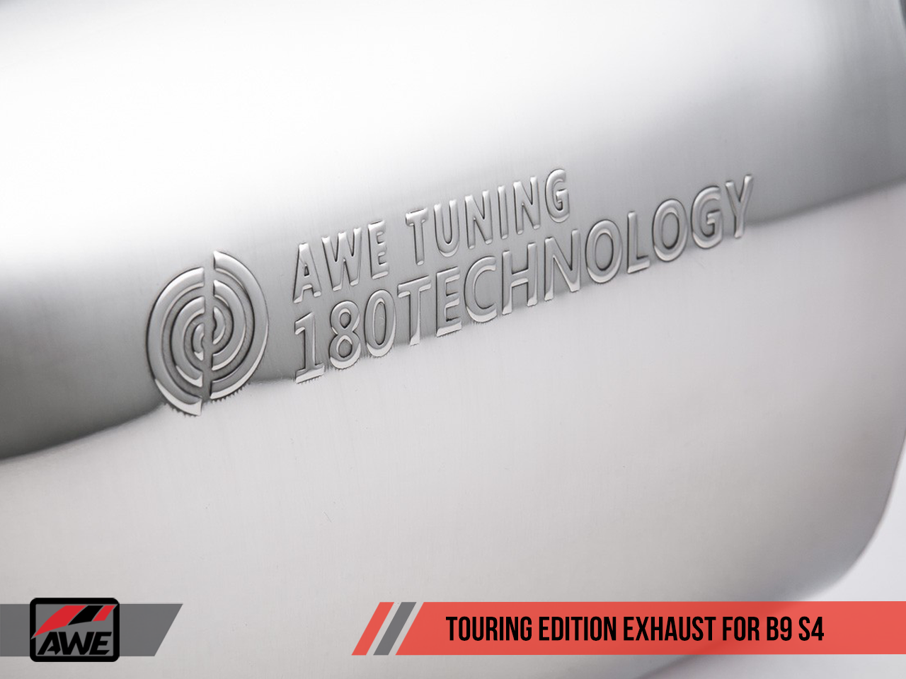 AWE Touring Edition Exhaust for B9 S4 - Resonated for Performance Catalyst - Diamond Black 90mm Tips