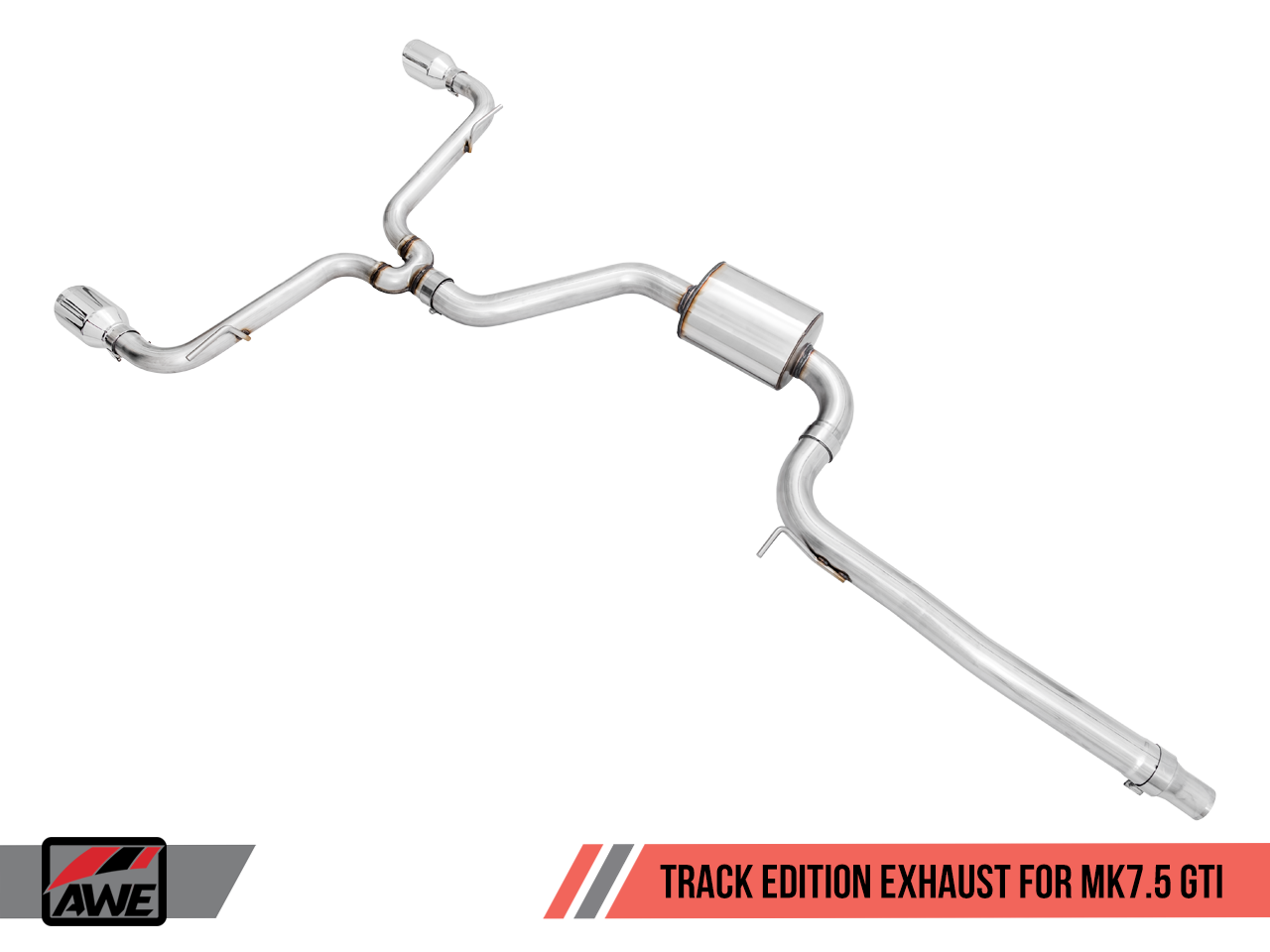 AWE Track Edition Exhaust for VW MK7.5 GTI - Chrome Silver Tips