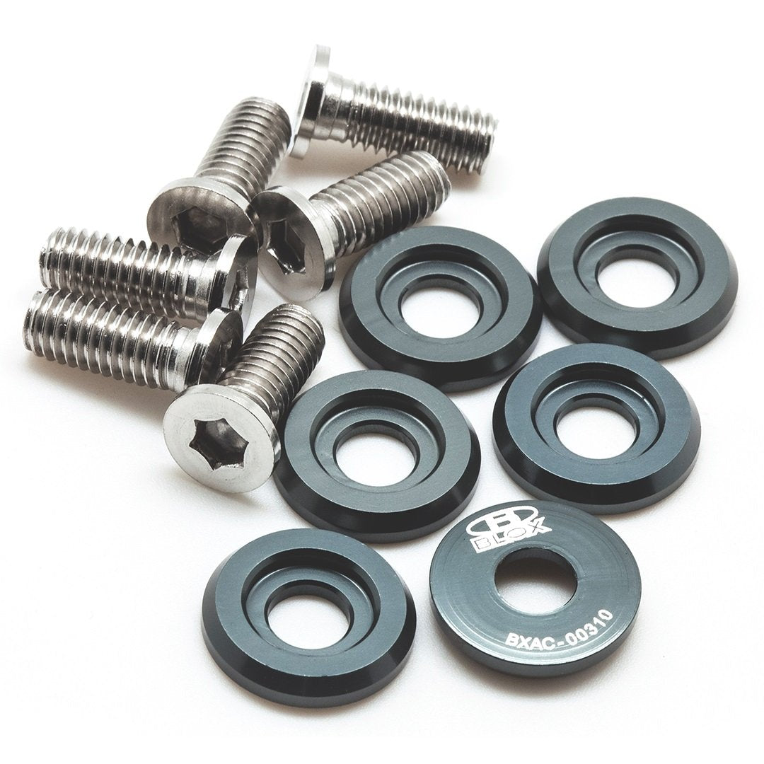 BLOX Racing Small Diameter Fender Washers - Gunmetal