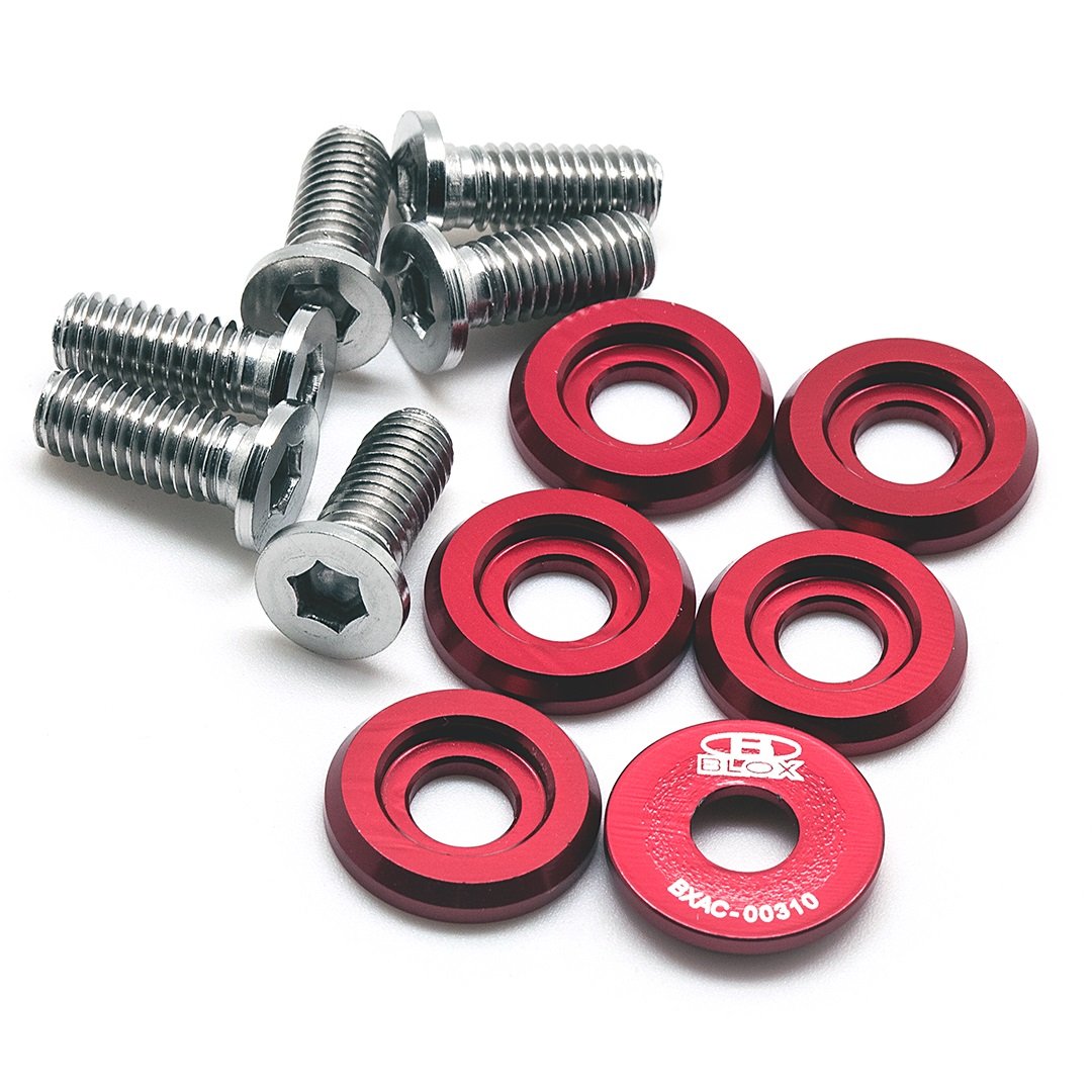 BLOX Racing Small Diameter Fender Washers - Red