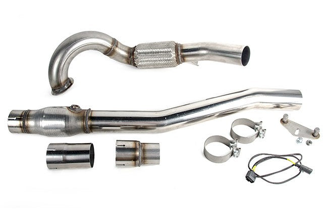 USP 3" Stainless Steel Downpipe: MK7 Golf R, S3, A3 Quattro (Catted)