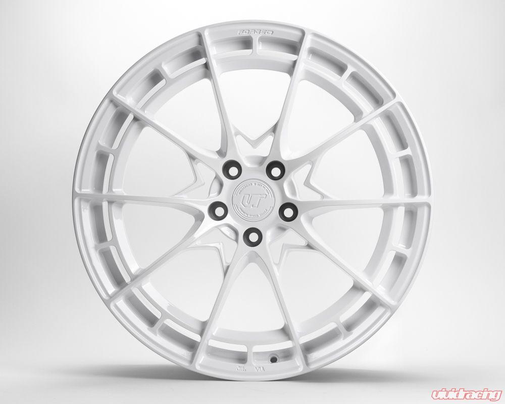 VR Forged D03-R Wheel Package Tesla Model S Plaid 21x9.5 21x10.5 Gloss White - 0