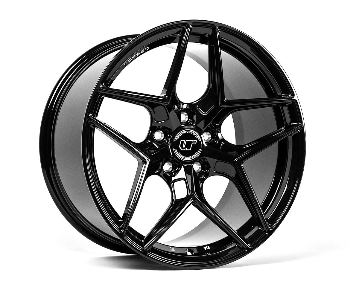 VR Forged D04 Wheel Package Ford Mustang S550 19x10 19x11 Gloss Black