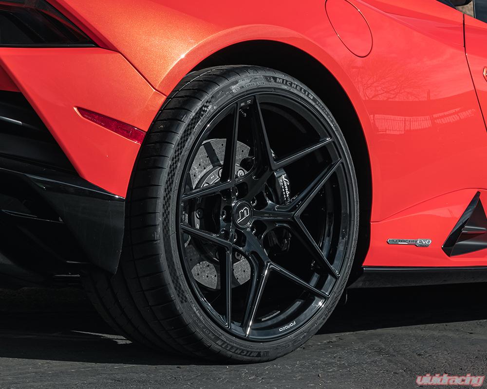 VR Forged D04 Wheel Package Audi R8 | Lamborghini Huracan 20x9.0 21x12 Gloss Black