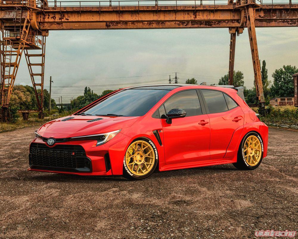 VR Forged D09 Wheel Package Toyota GR Corolla 18x9.5 Satin Gold