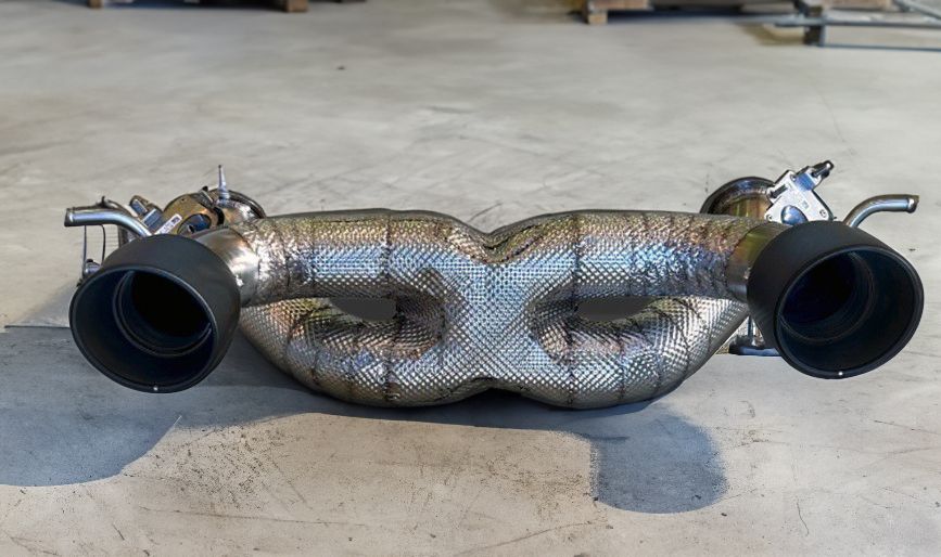 VRP Valvetronic Exhaust Muffler Stainless Steel Maserati MC20