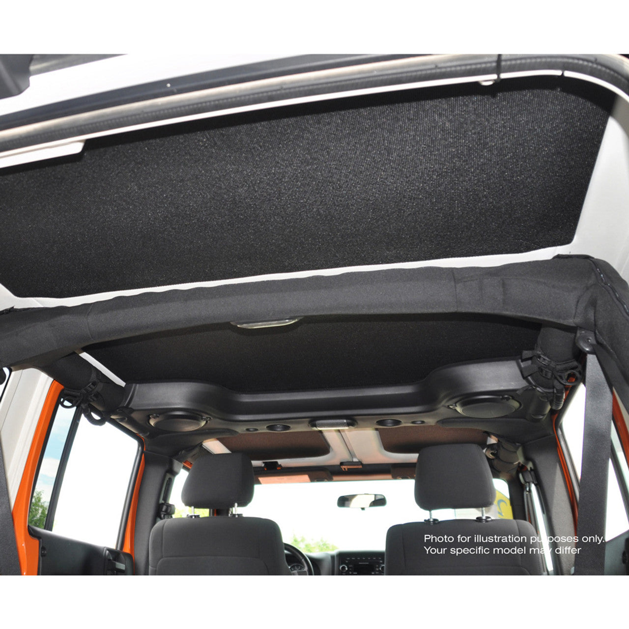 DEI 03-06 Jeep Wrangler TJ 2-Door w/Speaker Pods Boom Mat Headliner - 2 Piece - Black - 0