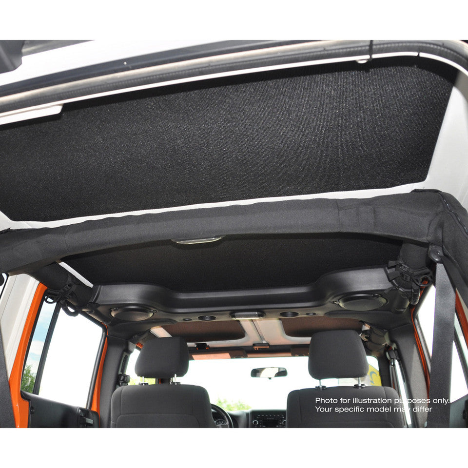 DEI 11-18 Jeep Wrangler JK 2-Door Boom Mat Complete Headliner Kit - 6 Piece - Gray - 0