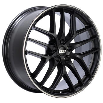 BBS CC-R 19 X 10 +38 5 X 120 PFS BLACK w/STAINLESS LIP