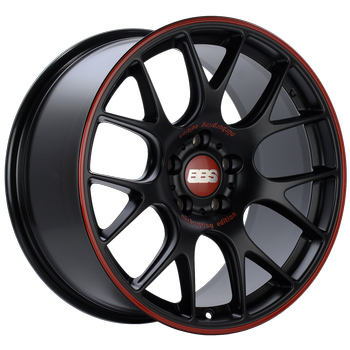 BBS CHR 19 X 8.5 +48 5 X 112 PFS BLACKw/RED LIP