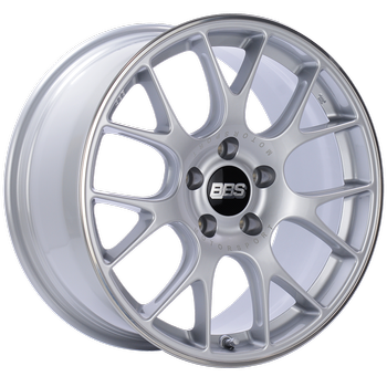 BBS CHR 18 X 8 +38 5 X 100 PFS SILVER w/STAINLESS LIP