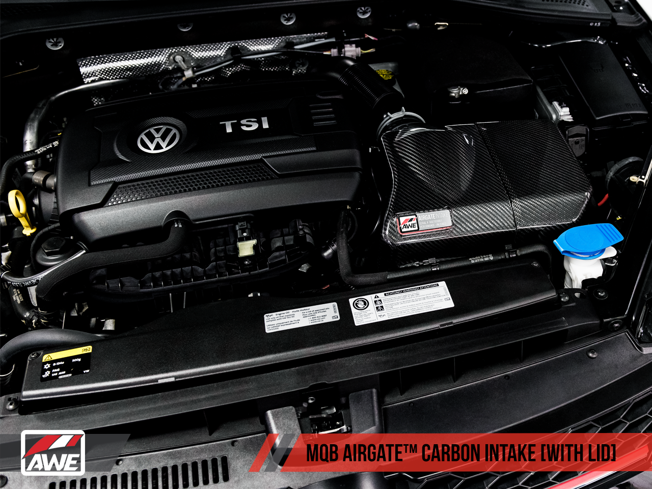 AWE AirGate™ Carbon Intake for Audi / VW MQB (1.8T / 2.0T) - With Lid