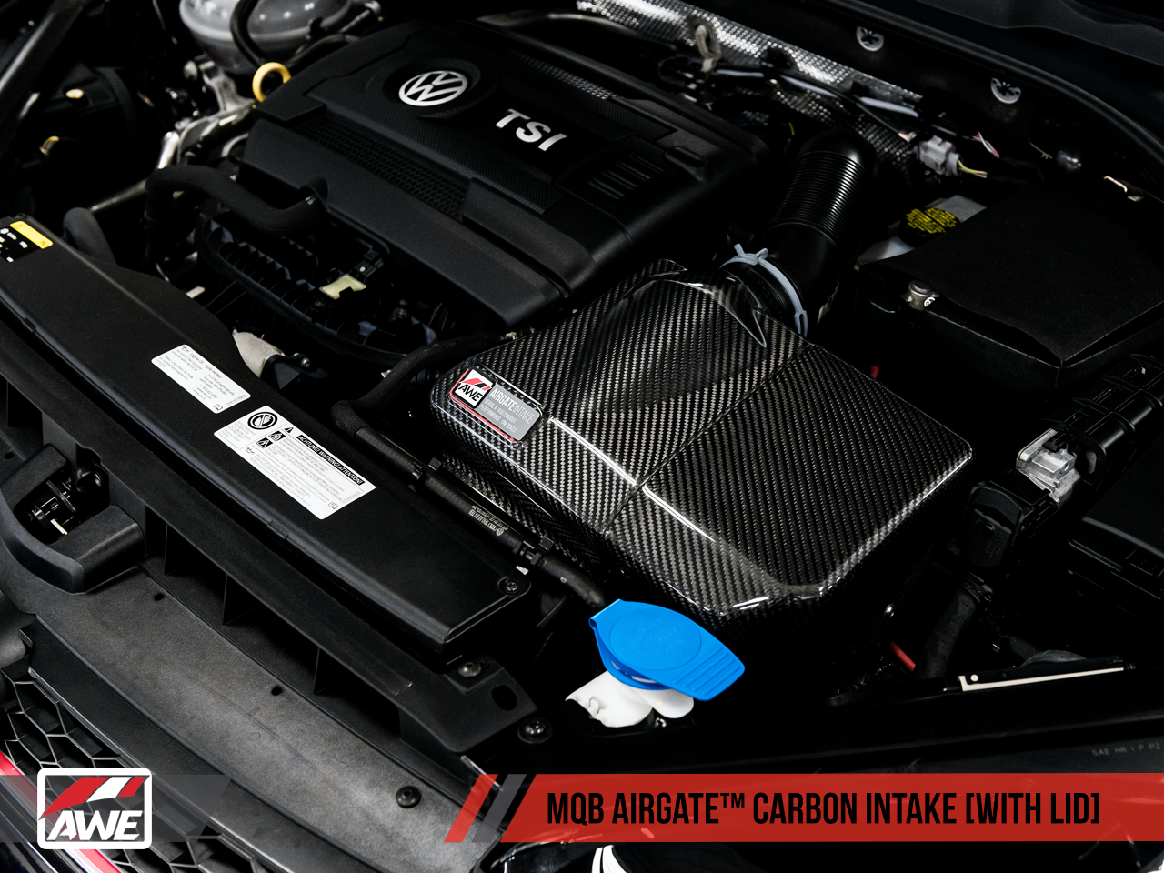 AWE AirGate™ Carbon Intake for Audi / VW MQB (1.8T / 2.0T) - With Lid