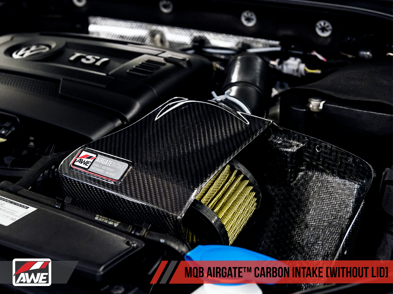 AWE AirGate™ Carbon Intake for Audi / VW MQB (1.8T / 2.0T) - Without Lid