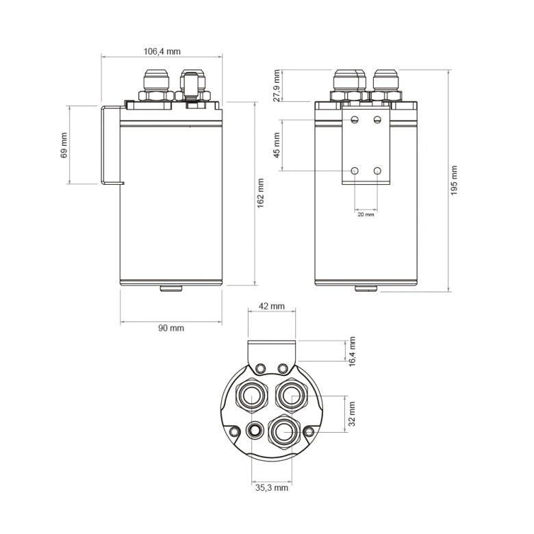 NUKE CARBON OIL CATCH CAN 0.75 LITER - 0