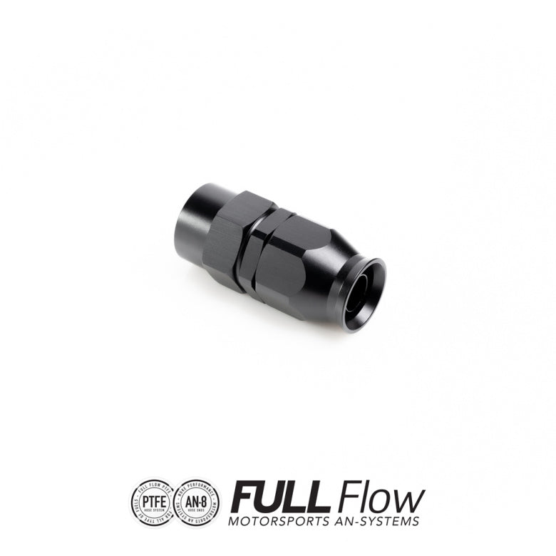 NUKE FULL FLOW PTFE HOSE END FITTING STRAIGHT AN-8