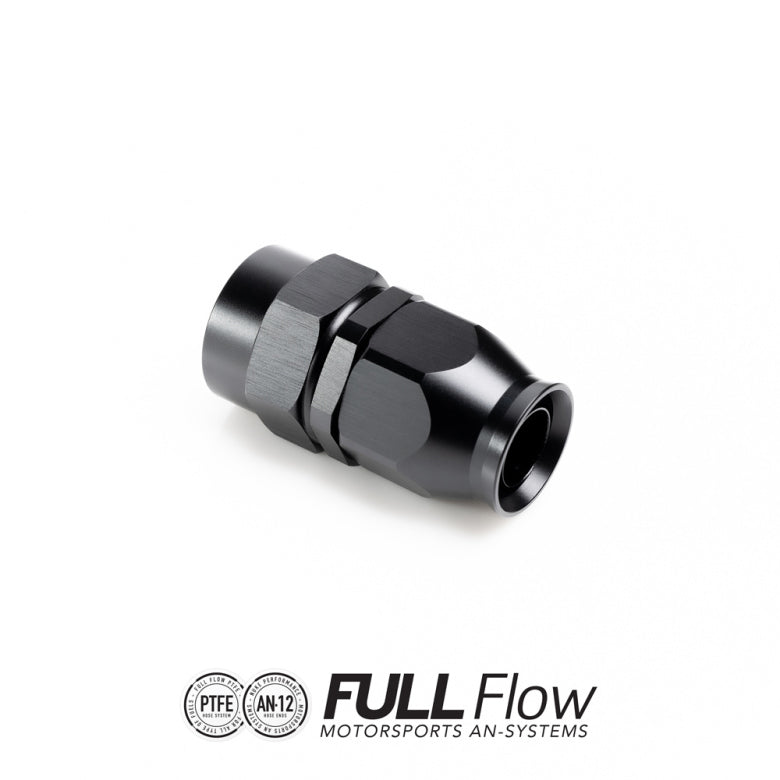 NUKE FULL FLOW PTFE HOSE END FITTING STRAIGHT AN-12