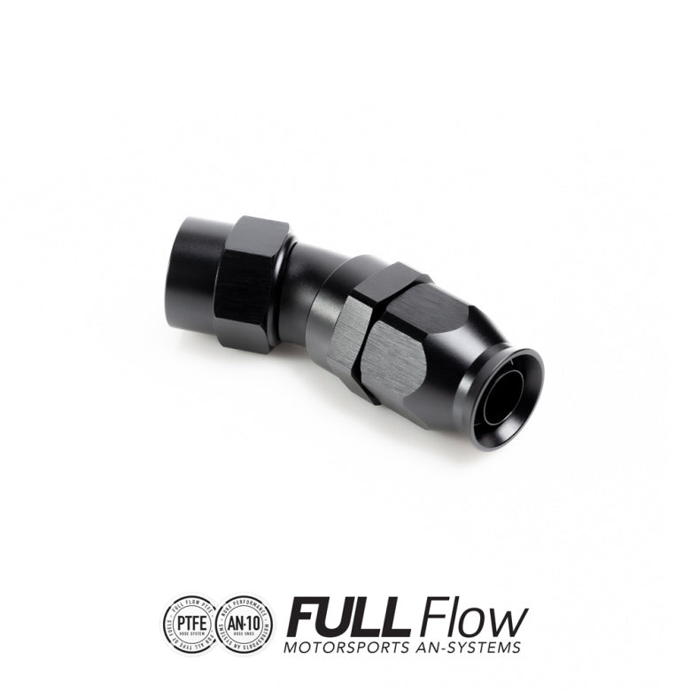 NUKE FULL FLOW PTFE HOSE END FITTING 30 DEGREE AN-10