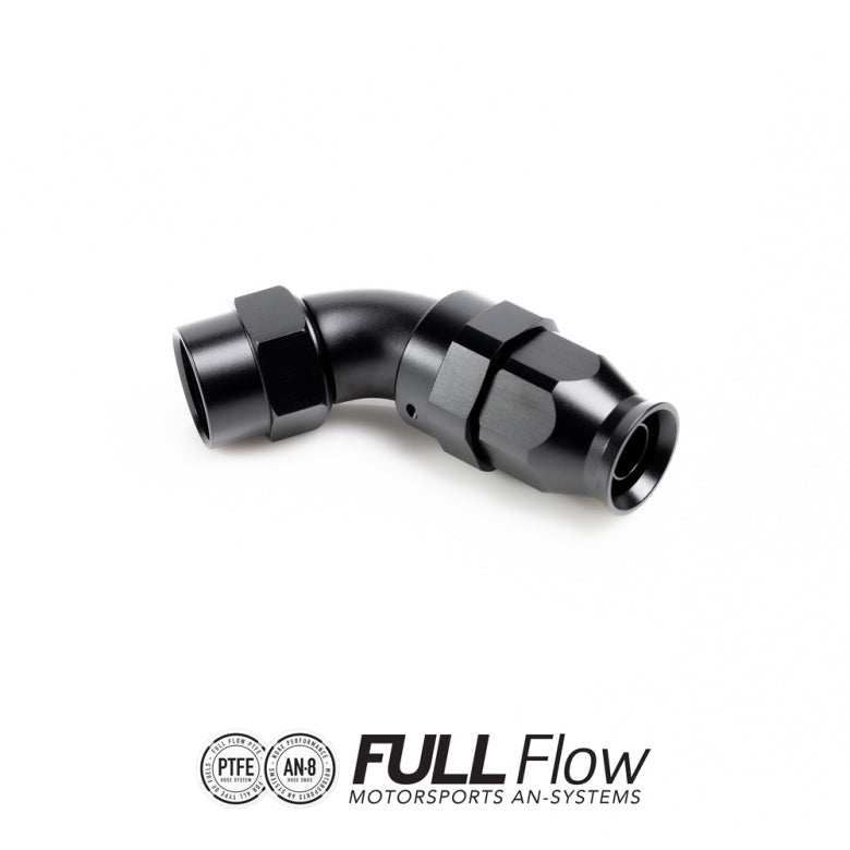 NUKE FULL FLOW PTFE HOSE END FITTING 60 DEGREE AN-8