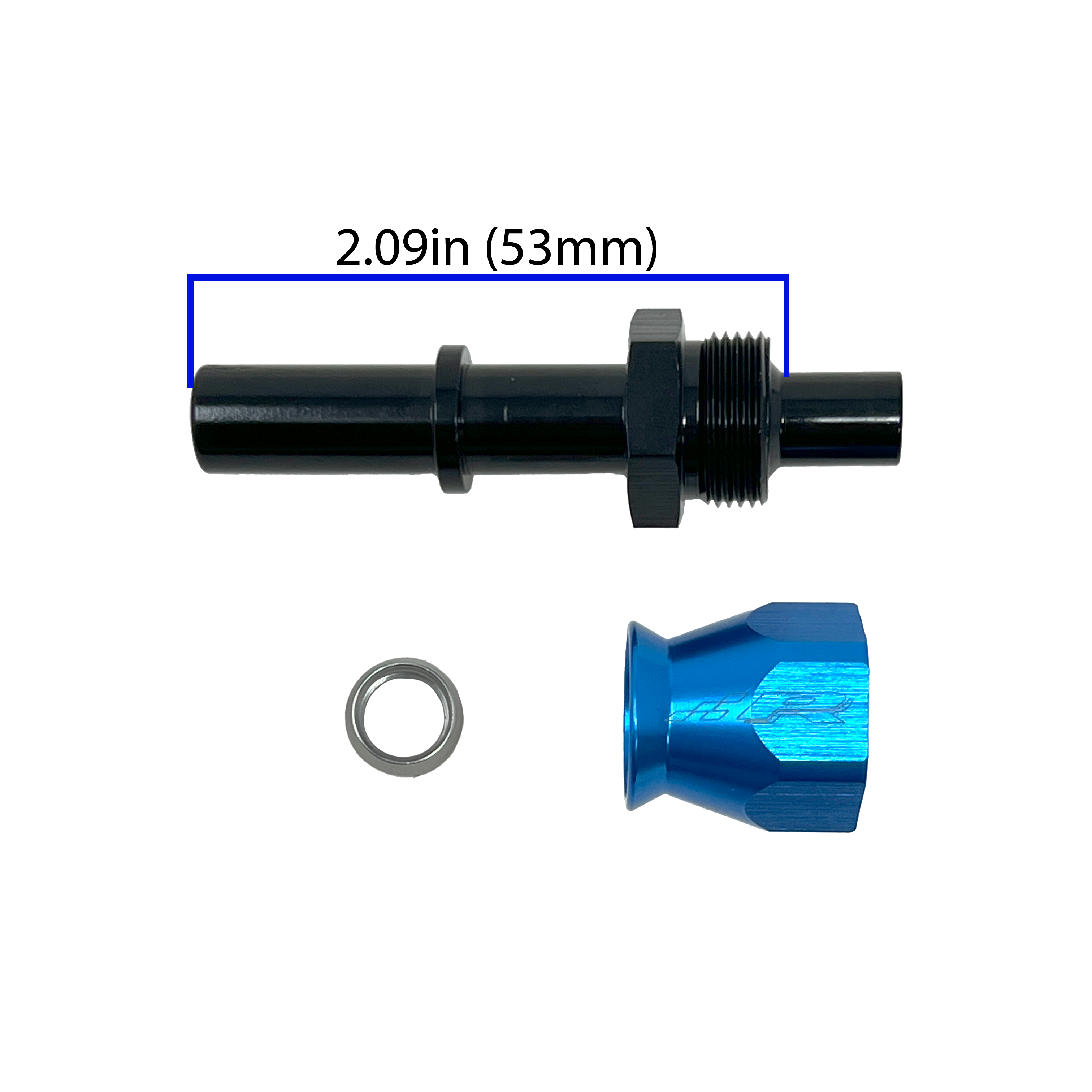 Fuel Line Fitting AN6 PTFE to 9.89mm Male QC - 0